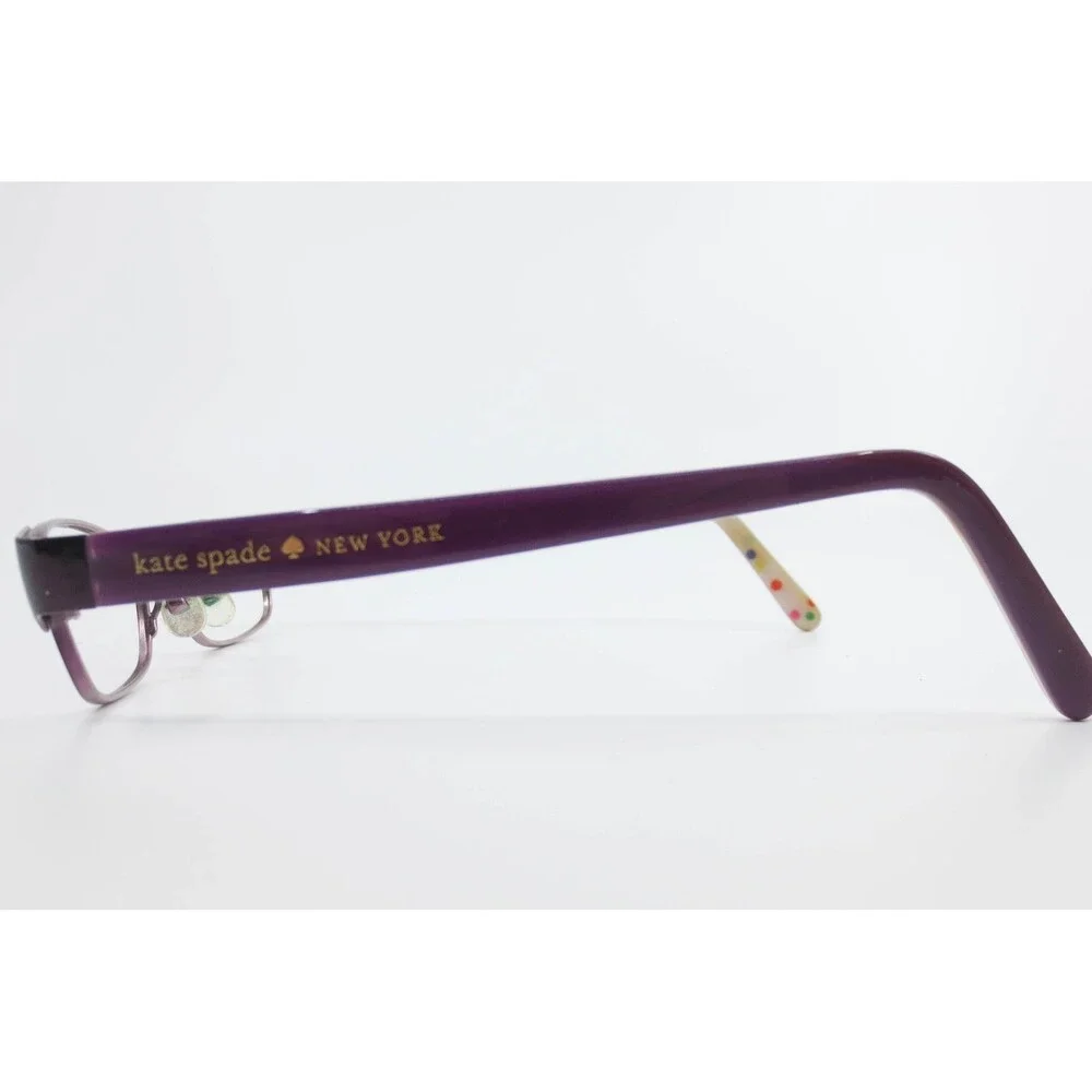 Kate Spade New York Ashland 0UU6 Purple Polka Dot Rectangular Eyeglasses